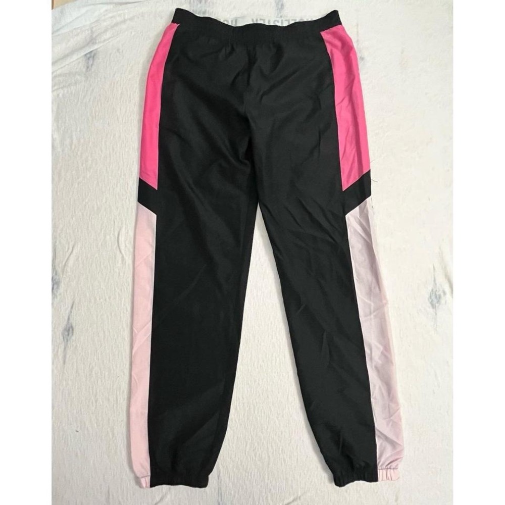 Hollister Women's Track Pants Small‎ Black Pink Colorblock Joggers Elastic